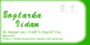 boglarka vidam business card